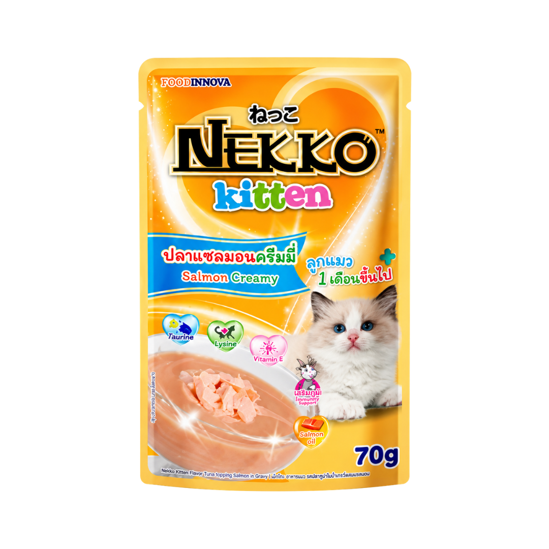 Nekko Kitten Pouch (Salmon Creamy) - 70gm