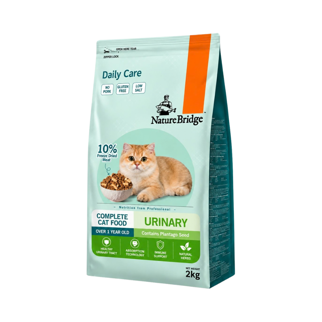 Nature Bridge Daily Care Urinary with Freeze Dried Meat Complete Food for Adult - 2kg