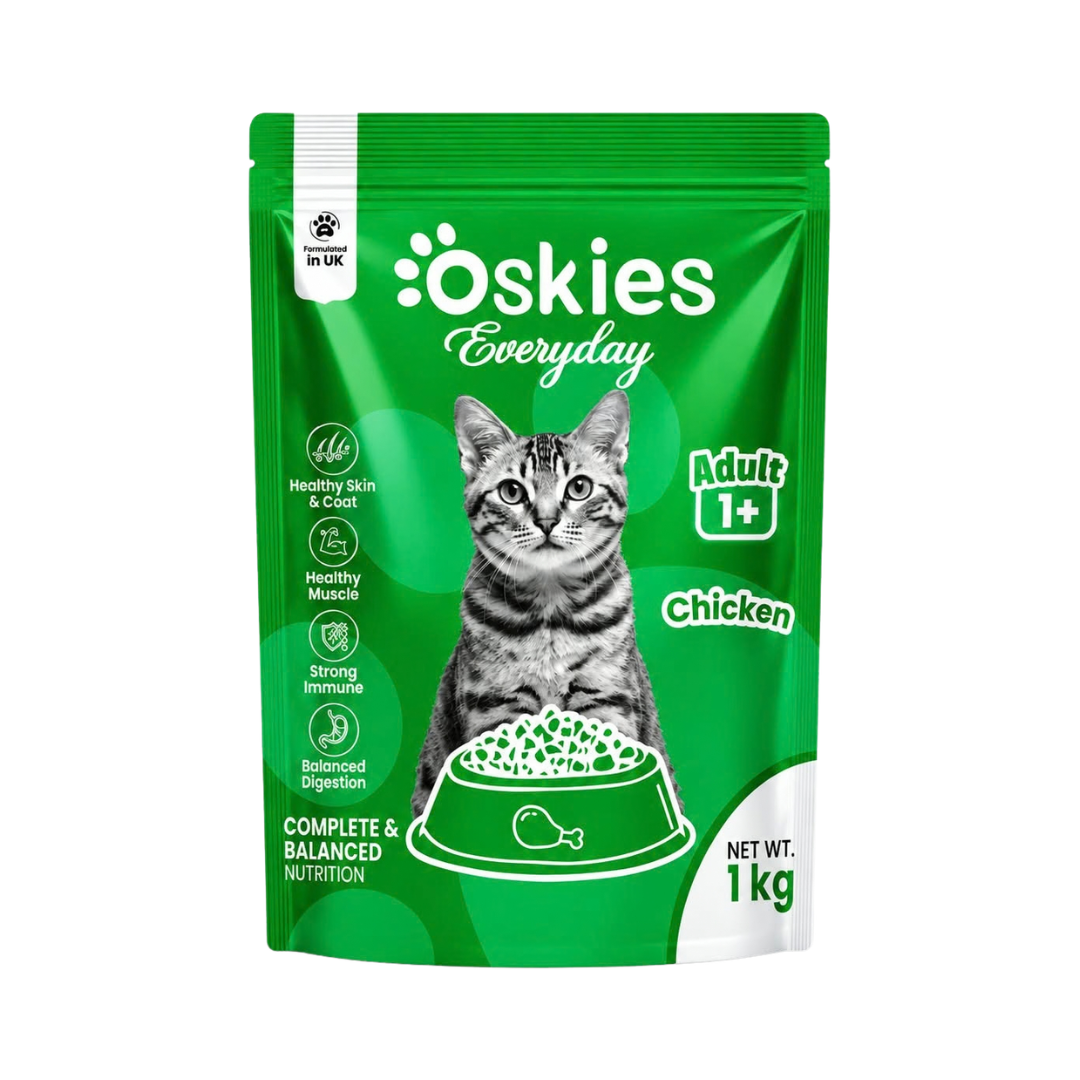 Oskies Adult Dry Cat Food (Chicken) - 1kg