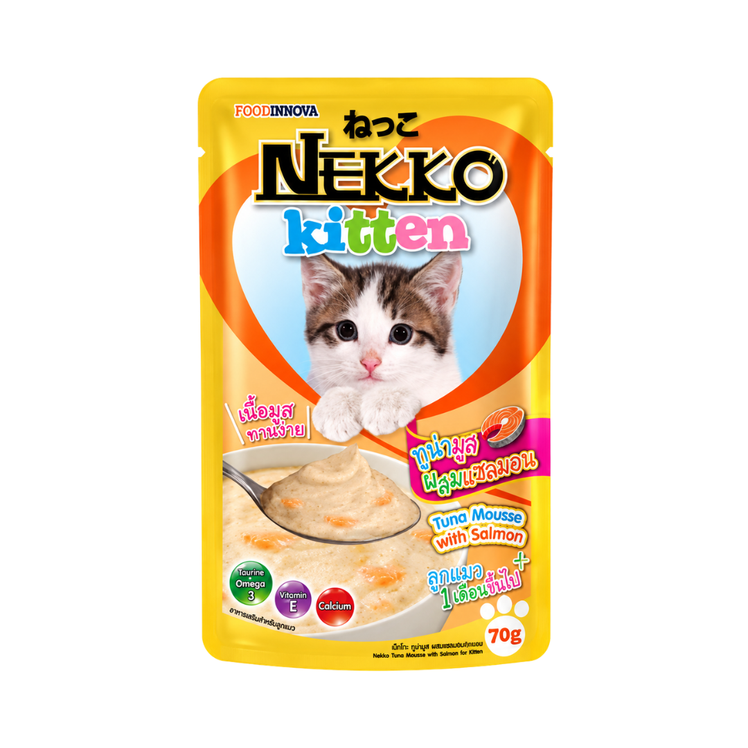 Nekko Kitten Pouch (Tuna Mousse with Salmon) - 70gm