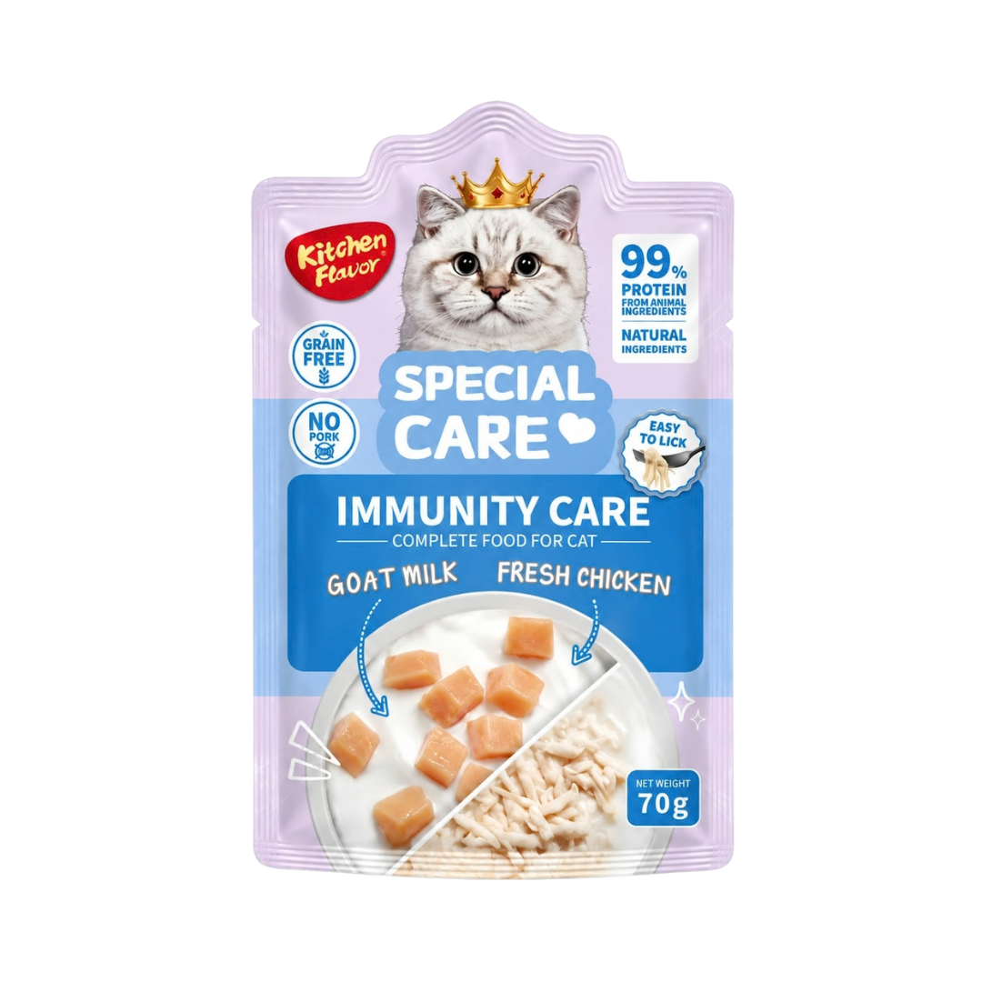 Kitchen Flavor Special Care Immunity Care Complete Wet Cat Food Pouch for All Life Stages - 70gm