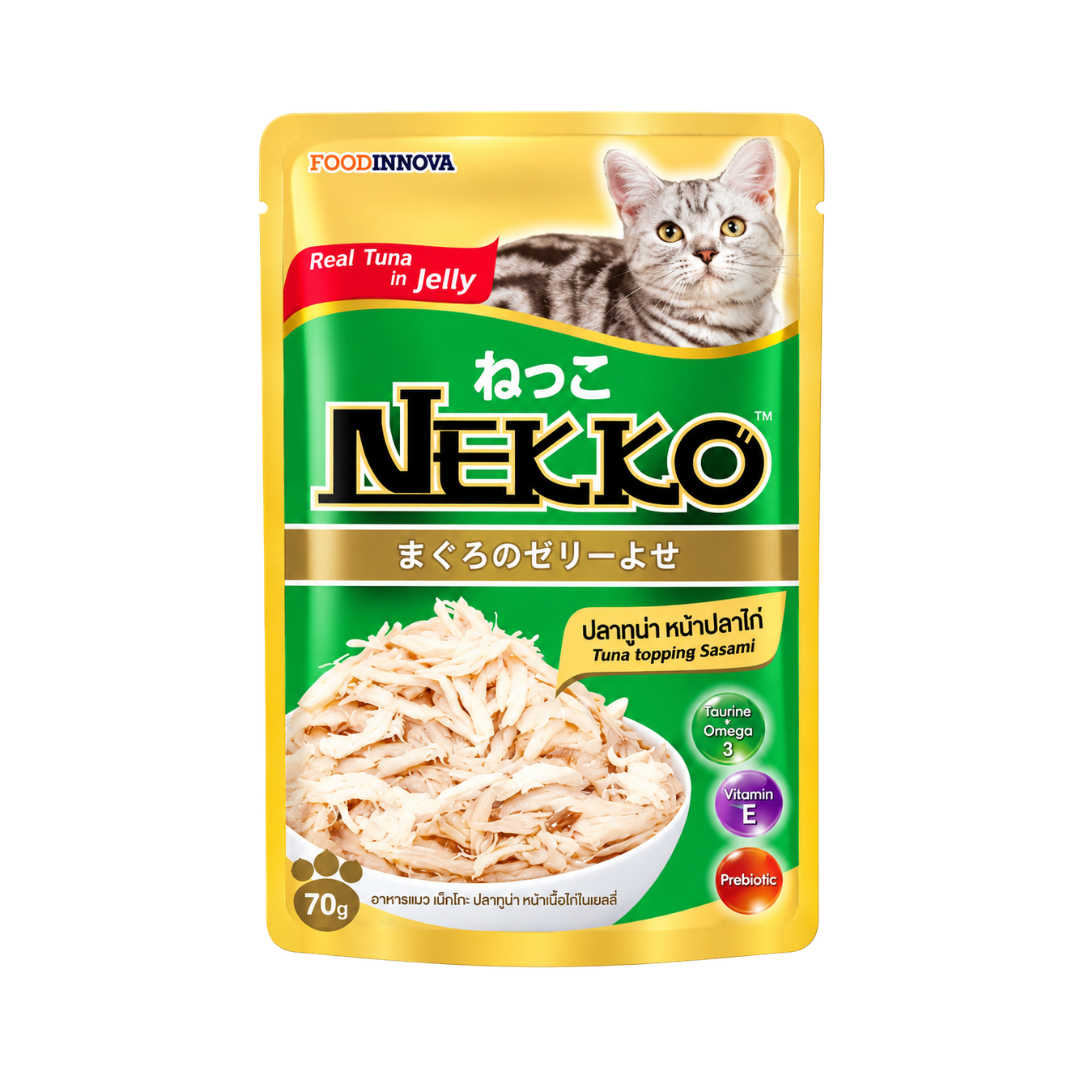 Nekko Adult Cat Pouch (Tuna Topping Sasami in Jelly) - 70gm