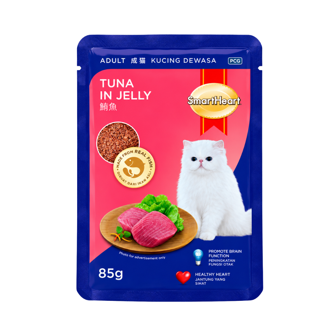SmartHeart Adult Cat Pouch (Tuna in Jelly) - 85gm