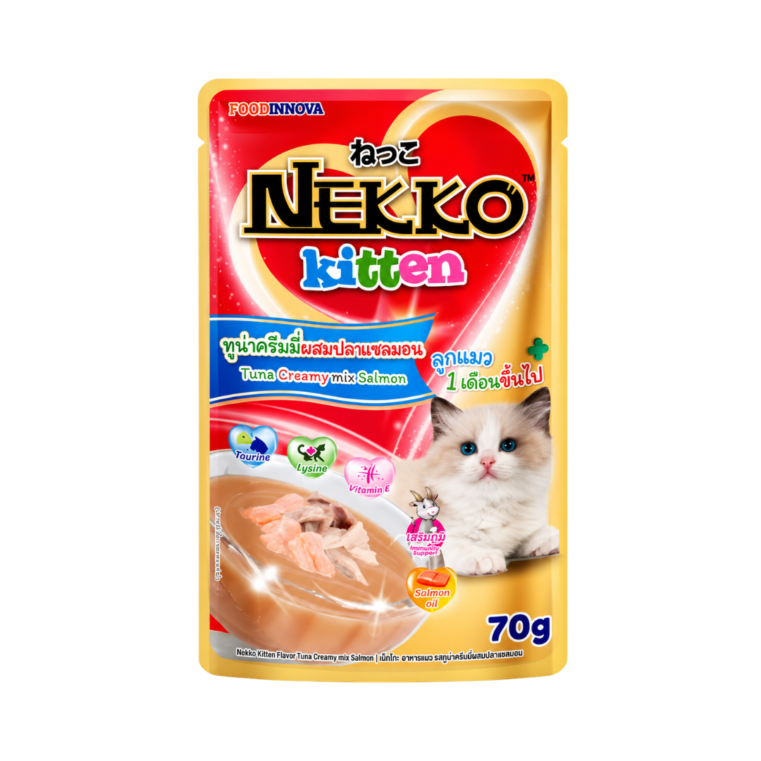 Nekko Kitten Pouch (Tuna Creamy Mix Salmon) - 70gm