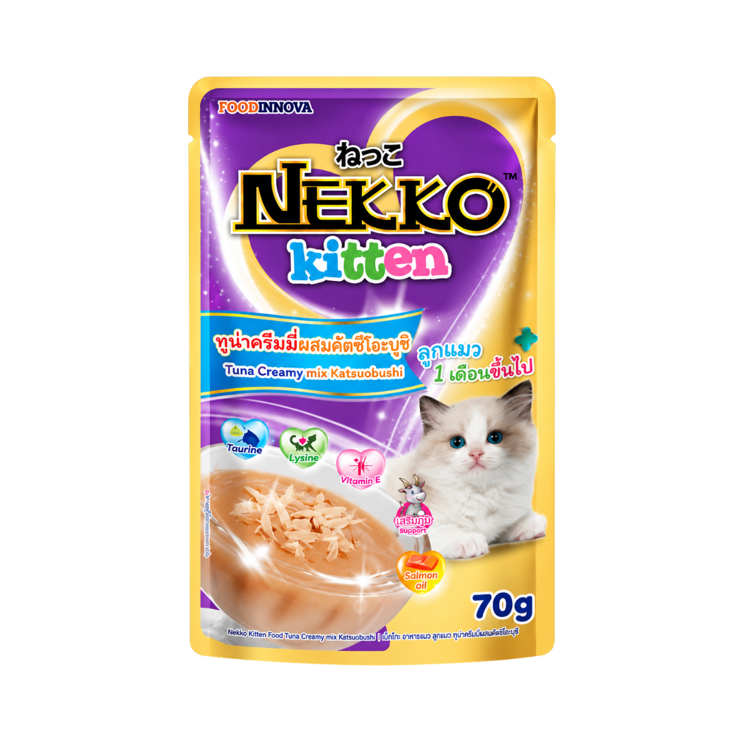 Nekko Kitten Pouch (Tuna Creamy Mix Katsuobushi) - 70gm