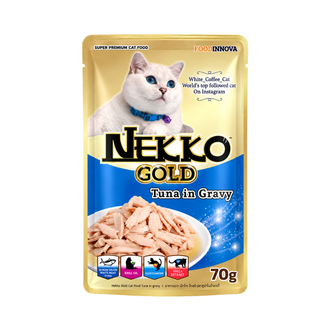Nekko Gold Adult Pouch (Tuna in Gravy) - 70gm