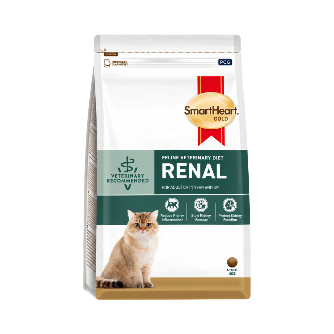 Smartheart Adult Dry Cat Food (Gold Feline Veterinary Diet Renal) - 1.5kg