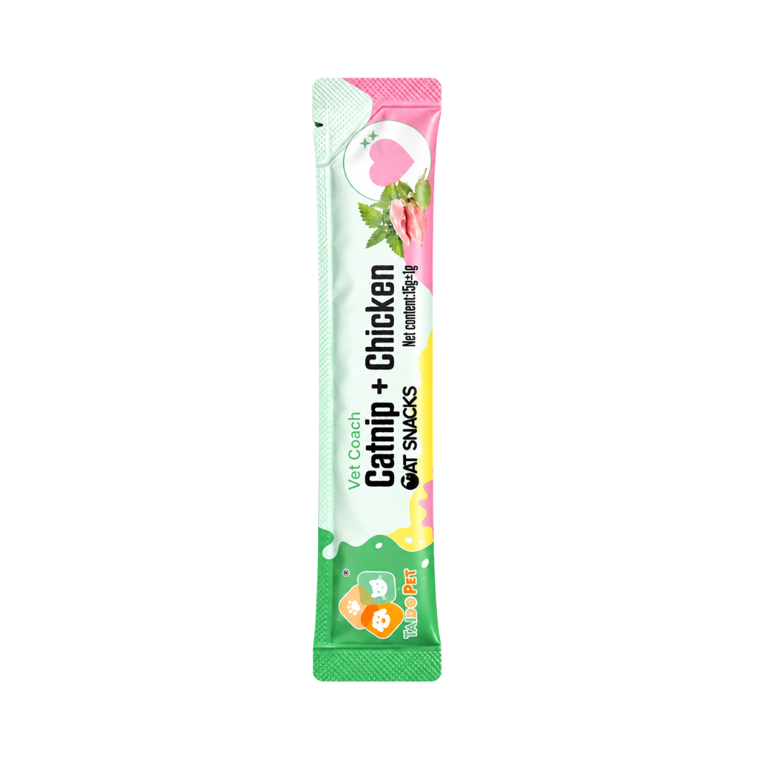 Taido Pet Vet Coach Cat Creamy Treats (Catnip and Chicken) - 15gm