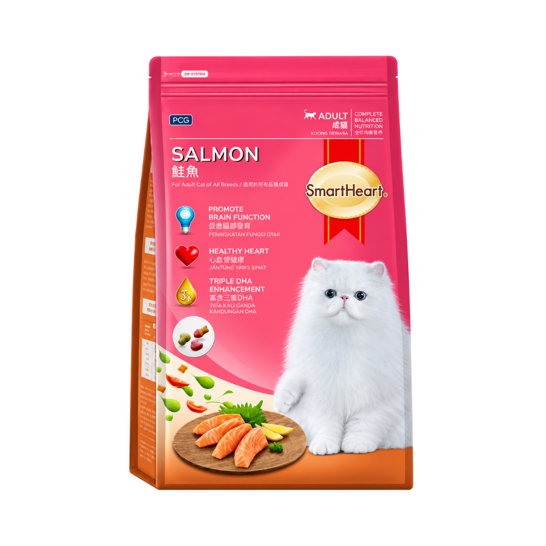 Smartheart Adult Dry Cat Food (Salmon) - 480gm