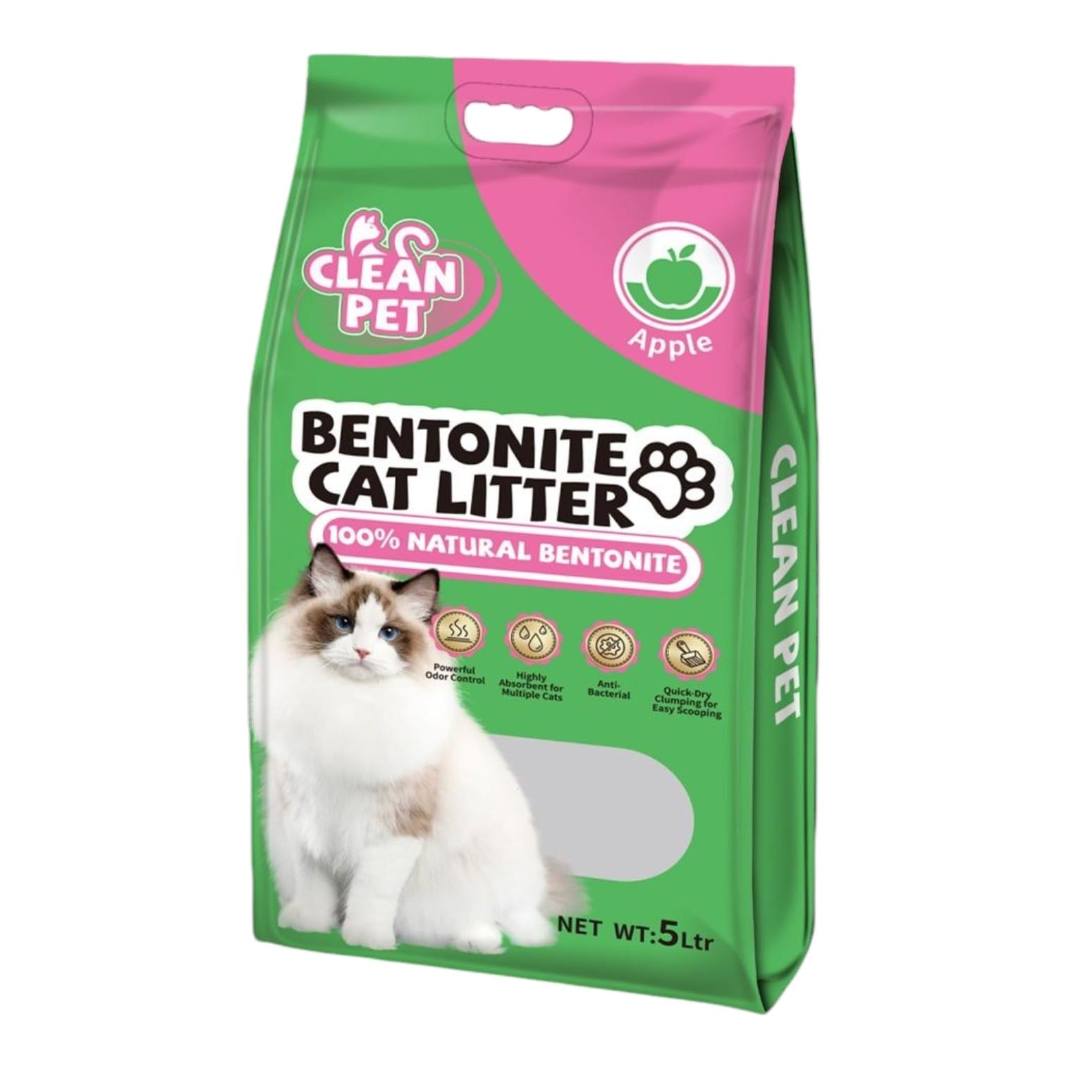 CleanPet Bentonite Cat Litter (Apple) - 5L