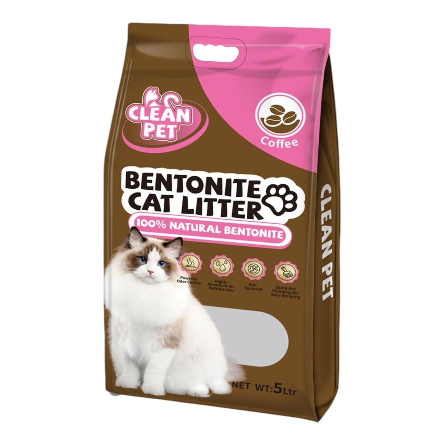 CleanPet Bentonite Cat Litter (Coffee) - 5L