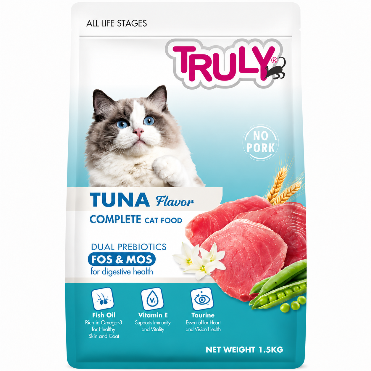 Truly All Life Stage Dry Cat Food (Tuna) - 3kg